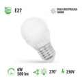 Żarówka Led Smd 6w Kulka E27 Neutralna