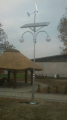 Lampa hybrydowa parkowa dwuramienna panel 275W / LED 2x880lm / turbina 300W